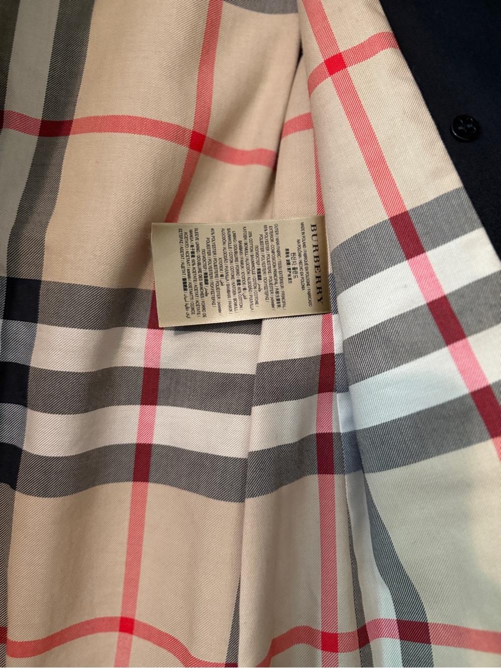 Burberry Black Trench Coat with Signature Check Lining - Picture 5 of 12